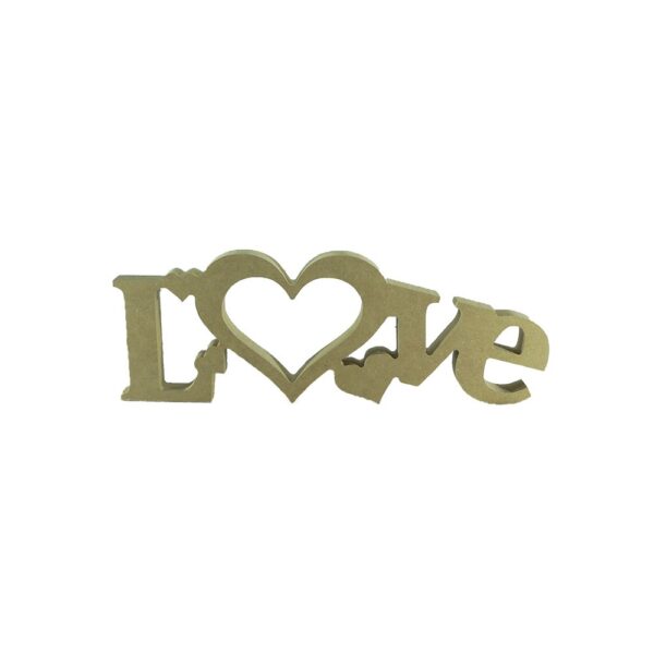Palavra Love 4 Coraçoes 34x12x18mm