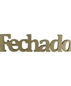 Palavra Fechado 52x12x18mm