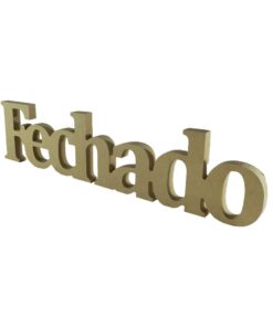 Palavra Fechado 52x12x18mm