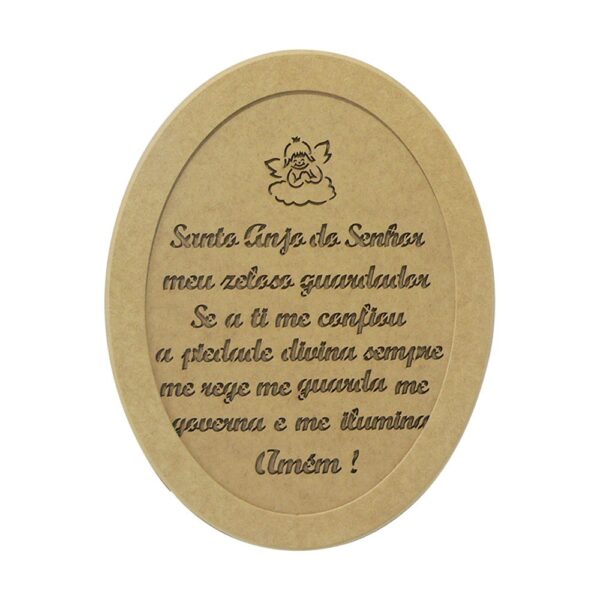 Moldura Oval Santo Anjo Liso