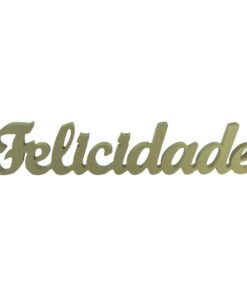 Palavra Cursiva Felicidade
