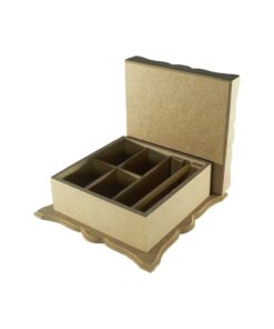 Caixa Biju Colonial Quadrada Pequena 19x19x6