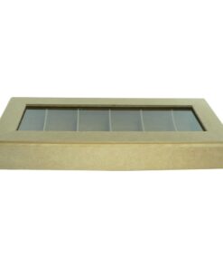 Caixa Oculos 6 Div C/vidro 42x19x6,5