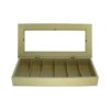 Caixa Oculos 6 Div C/vidro 42x19x6,5