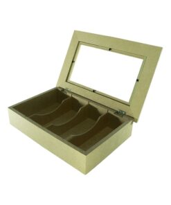 Caixa Oculos 4 Div C/vidro