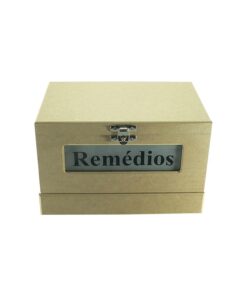 Caixa Remedio C/gaveta E Alça C/vidro