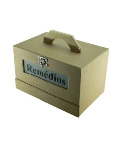 Caixa Remedio C/gaveta E Alça C/vidro